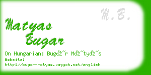 matyas bugar business card